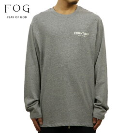 フィアオブゴッド fog essentials Tシャツ ロンT メンズ 正規品 クルーネック ロゴ 長袖Tシャツ FOG - FEAR OF GOD ESSENTIALS BOXY LOGO LONG SLEEVE T-SHIRT GREY