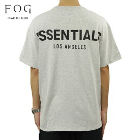 フィアオブゴッド fog essentials Tシャツ メンズ 正規品 FEAR OF GOD エッセンシャルズ 半袖Tシャツ ロゴT バックプリント クルーネック FOG - FEAR OF GOD ESSENTIALS LOS ANGELES BOXY T-SHIRT HEATHER GREY