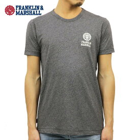 フランクリン マーシャル Tシャツ 正規販売店 FRANKLIN＆MARSHALL 半袖Tシャツ LOGO CREW NECK T-SHIRT BLACK MELANGE TSMCA186 43181-4016 D00S15