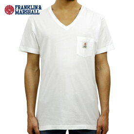 フランクリン マーシャル Tシャツ 正規販売店 FRANKLIN＆MARSHALL 半袖Tシャツ V-NECK T-SHIRT WHITE TSMCA174 43181-4012 D00S15