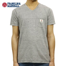 フランクリン マーシャル Tシャツ 正規販売店 FRANKLIN＆MARSHALL 半袖Tシャツ V-NECK T-SHIRT SPORT GREY MEL TSMCA174 43181-4012 D00S15