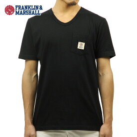 フランクリン マーシャル Tシャツ 正規販売店 FRANKLIN＆MARSHALL 半袖Tシャツ V-NECK POCKET TEE BLACK TSMF194AN 4016 0021