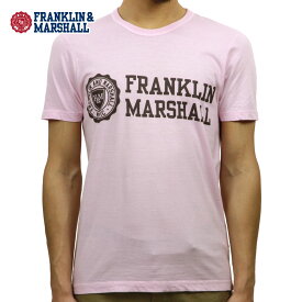 フランクリン マーシャル Tシャツ 正規販売店 FRANKLIN＆MARSHALL 半袖Tシャツ クルーネック LOGO TEE POWDER PINK TSMF182AN 45181 4010
