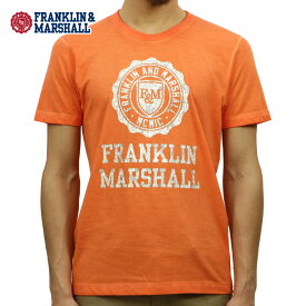 フランクリン マーシャル Tシャツ 正規販売店 FRANKLIN＆MARSHALL 半袖Tシャツ クルーネック LOGO TEE SUNSET ORANGE TSMF188AN 45181 4013