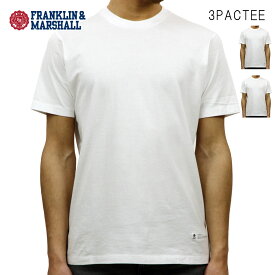 フランクリン マーシャル Tシャツ 正規販売店 FRANKLIN＆MARSHALL 半袖Tシャツ クルーネック 3枚組 3 PACK TEE TSMF361 4045 WHITE