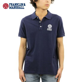 フランクリン マーシャル ポロシャツ メンズ 正規販売店 FRANKLIN＆MARSHALL 半袖ポロシャツ LOGO POLO SHIRTS POMF402AN F167 NAVY