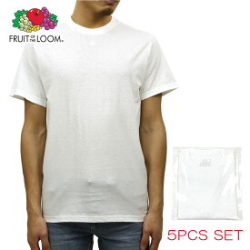 フルーツオブザルーム FRUIT OF THE LOOM 正規品 クルーネックTシャツ 5Pack ホワイト