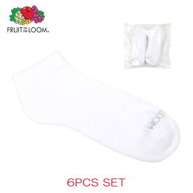 フルーツオブザルーム FRUIT OF THE LOOM 正規品 靴下 MEN'S 6PK LOW CUT SOCKS M7102W6 Size.6-12