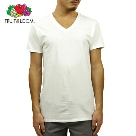 フルーツオブザルーム Tシャツ メンズ 正規品 FRUIT OF THE LOOM VネックTシャツ 半袖Tシャツ アンダーウェア 下着 Men's Shirts - Classic V-Neck WHITE