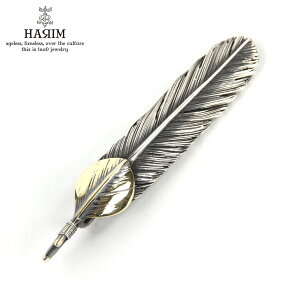 �n���� HARIM �y���_���g�g�b�v�i�`�F�[���ʔ���j HARIM FEATHER CENTER M HRT004 WH/OX SILVER 925 OXIDIZED BLACK with 10K GOLD HEART FEATHER