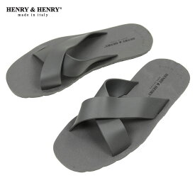 ヘンリーアンドヘンリー サンダル メンズ レディース 正規販売店 HENRY＆HENRY ビーチサンダル クロス CROSS SANDAL ANTHRACITE 27