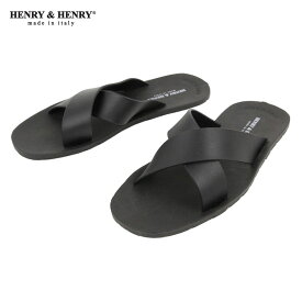 ヘンリーアンドヘンリー HENRY＆HENRY 正規販売店 サンダル CROSS SANDAL NERO 30