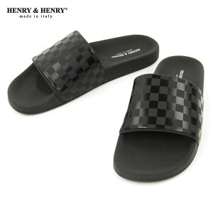 �w�����[�A���h�w�����[ HENRY��HENRY ���K�̔��X �T���_�� �V�����[�T���_�� 180 CHECKER SHOWER SANDAL BLACK CHECKER BLACK SOLE