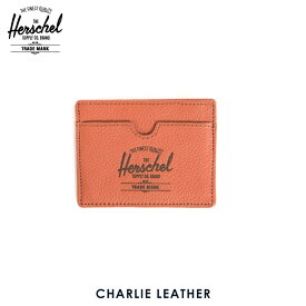 20%OFFセール 【販売期間 5/9 20:00～5/16 1:59】 ハーシェル カードケース 正規販売店 Herschel Supply ハーシェルサプライ 10045-00035-OS Charlie Leather Camper Orange Pebble Leather レザーカードホルダー D15S25
