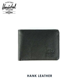 20%OFFセール 【販売期間 5/9 20:00～5/16 1:59】 ハーシェル 財布 正規販売店 Herschel Supply ハーシェルサプライ ウォレット 10049-00004-OS Hank Leather Black Pebble Leather 財布 レザー D15S25