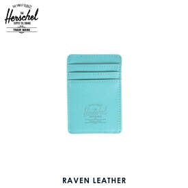 30%OFFセール 【販売期間 6/28 10:00〜7/12 9:59】 ハーシェル カードケース 正規販売店 Herschel Supply ハーシェルサプライ 10048-00036-OS Raven Leather Teal Pebble Leather レザーカードホルダー D15S25