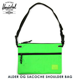 ハーシェル バッグ 正規販売店 Herschel Supply ハーシェルサプライ 鞄 ショルダーバッグ サコッシュ ALDER OG SACOCHE SHOULDER BAG - NEON GREEN