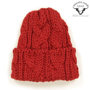 nCh2000 jbgLbv Y Ki HIGHLAND2000 E[ Xq jbgX {uLbv ORIGINAL CHUNKY 016 KNIT BOBCAP BRITSHWOOLL REGULAR RED