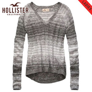 �z���X�^�[ �Z�[�^�[ ���f�B�[�X ���K�i HOLLISTER V�l�b�N�Z�[�^�[ Pacific V Neck Sweater GREY D25S35 ���̓� �v���[���g ���b�s���O