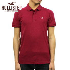 【ポイント10倍 6/4 20:00～6/11 1:59】 ホリスター HOLLISTER 正規品 メンズ スリムフィット ワンポイントロゴ ストレッチ 半袖ポロシャツ Stretch Shrunken Collar Slim Fit Polo 父の日 プレゼント ラッピング