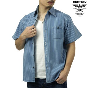 �q���[�X�g�� �����Y �����V���c ���K�̔��X HOUSTON �{�^���_�E�� ���[�N�V���c WABASH S/S 40'S WORK SHIRT 41350 VW INDIGO VINTAGE WASH