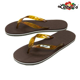 ローカルズ メンズ レディース サンダル 正規販売店 LOCALS ビーチサンダル トングサンダル LOCALS STRIPE SLIPPA SANDAL 1395 BROWN ホワイトデー プレゼント ラッピング