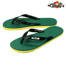 ローカルズ メンズ レディース サンダル 正規販売店 LOCALS ビーチサンダル トングサンダル LOCALS STRIPE SLIPPA SANDAL 1395 GREEN ホワイトデー プレゼント ラッピング