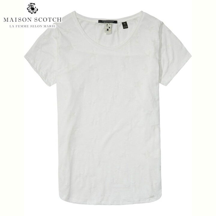 T シャツ メゾンスコッチ レディース メゾンスコッチ レディース Tシャツ ロンT 正規販売店 MAISON SCOTCH 長袖Tシャツ Long sleeve tee with french th ブランド品セレクトショップ MIXON
