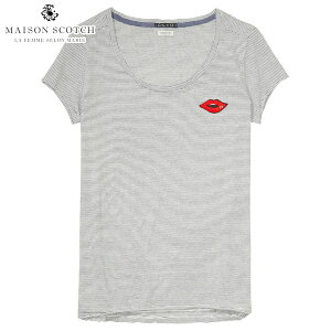 20%OFF�N�[�|���Z�[�� �y���p���� 4/4 20:00�`4/10 1:59�z ���]���X�R�b�` MAISON SCOTCH ���K�̔��X ���f�B�[�X ����T�V���c STRIPED ARTWORK T-SHIRT 134873 22 COMBO F D00S15