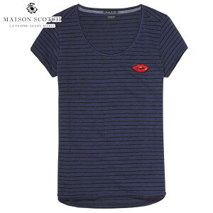 �y�|�C���g10�{ 4/4 20:00�`4/10 1:59�z ���]���X�R�b�` MAISON SCOTCH ���K�̔��X ���f�B�[�X ����T�V���c VARIOUS STRIPES SHORTSLEEVE TEE 137406 21 COMBO E D00S15