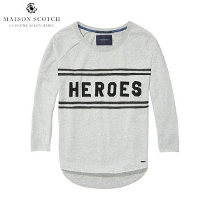 ���]���X�R�b�` MAISON SCOTCH ���K�̔��X ���f�B�[�X ������T�V���c UNEVEN HEM SWEATER 134822 0G GREY ME D00S15