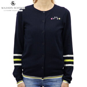 ���]���X�R�b�` MAISON SCOTCH ���K�̔��X ���f�B�[�X �J�[�f�B�K�� CREWNECK KNITTED CARDIGAN 137394 4 NAVY D00S15