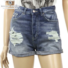 メゾンスコッチ MAISON SCOTCH 正規販売店 レディース ショートパンツ HIGH WAIST SHORT - OCEAN REFLECTION 135279 1B OCEAN R D00S15