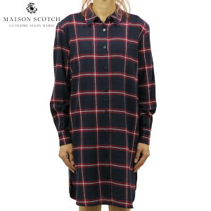 ���]���X�R�b�` MAISON SCOTCH ���K�̔��X ���f�B�[�X �V���c PRESS BUTTONS SOFT BRUSHED CHECK DRESS SHIRT 140654 17 41319 COMBO A