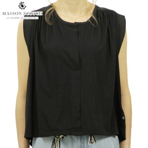 �y�|�C���g10�{ 4/4 20:00�`4/10 1:59�z ���]���X�R�b�` MAISON SCOTCH ���K�̔��X ���f�B�[�X ���n V�l�b�N �m�[�X���[�u�u���E�X MIXED FABRIC BOXY V-NECK TOP 143740 54426