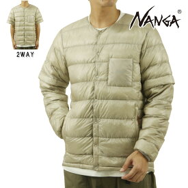 ナンガ メンズ ダウンカーディガン 正規販売店 NANGA インナーダウン ダウンTシャツ INNER DOWN DETACHABLE SLEEVE CARDIGAN DS ND2441-1A901 BEG BEIGE
