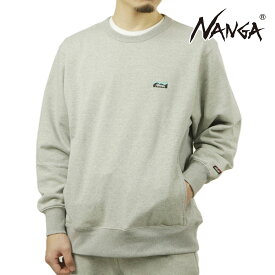 ナンガ メンズ スウェット 正規販売店 NANGA クルーネック 長袖 トレーナー ECO HYBRID MINI BOX LOGO EMBROIDERY SWEATSHIRT NW2441-1F013 L.GRY LIGHT GRAY