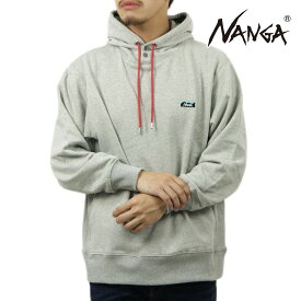 ナンガ メンズ パーカー 正規販売店 NANGA プルオーバー ロゴ フーディー ECO HYBRID MINI BOX LOGO EMBROIDERY SWEAT HOODIE NW2441-1F014 L.GRY LIGHT GREY