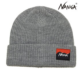 ナンガ メンズ レディース ニットキャップ 正規販売店 NANGA ロゴ ニット帽 ビーニー BOX LOGO BULKY BEANIE CAP N2532-3C059A GRY GREY