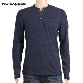 ノーエクセス ロンT メンズ 正規販売店 NO EXCESS 長袖Tシャツ COUBLE Y-NECK T-SHIRTS 120709 33 indigo D15S25 バレンタイン プレゼント ラッピング