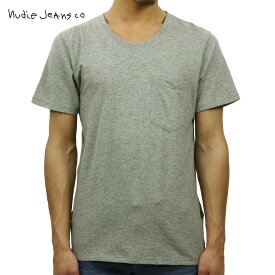 20%OFFクーポンセール 【利用期間 4/14 20:00～4/17 9:59】 ヌーディージーンズ Tシャツ 正規販売店 Nudie Jeans 半袖Tシャツ Roundneck Pocket Tee Organic Melange 131244 Green/Greymel D00S20