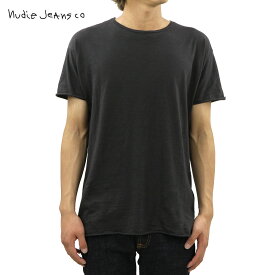 ヌーディージーンズ Tシャツ 正規販売店 Nudie Jeans 半袖Tシャツ Raw Hem T-Shirt Black 131274 D00S15 父の日 プレゼント ラッピング
