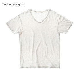 ヌーディージーンズ Tシャツ 正規販売店 Nudie Jeans 半袖Tシャツ ヌーディージーンズ Loose Tee White 131404 父の日 プレゼント ラッピング