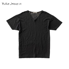 ヌーディージーンズ Tシャツ 正規販売店 Nudie Jeans 半袖Tシャツ Loose Tee Black 131404 D00S20 父の日 プレゼント ラッピング