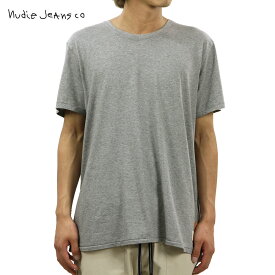 ヌーディージーンズ Tシャツ 正規販売店 Nudie Jeans 半袖Tシャツ O-Neck Tee B04 Greymelange 131411 父の日 プレゼント ラッピング