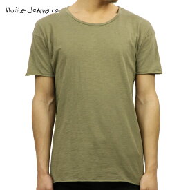 ヌーディージーンズ Nudie Jeans 正規販売店 メンズ 無地 クルーネック 半袖Tシャツ ROGER SLUB CREW TEE SHIRT DESERT GREEN C11 131484 父の日 プレゼント ラッピング