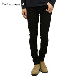 ヌーディージーンズ ジーンズ メンズ 正規販売店 Nudie Jeans ジーパン スキニーリンSKINNY LIN 992 1115390 DENIM JEANS BLACK BLACK 父の日 プレゼント ラッピング