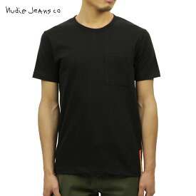ヌーディージーンズ Nudie Jeans 正規販売店 メンズ クルーネック 半袖ポケットTシャツ KURT WORKER TEE BLACK B01 131532
