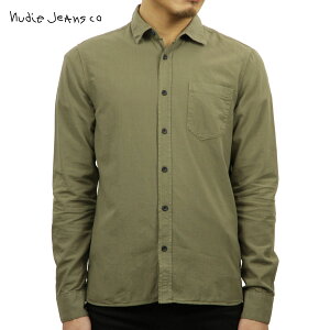 �k�[�f�B�[�W�[���Y �V���c �����Y ���K�̔��X Nudie Jeans �����V���c ���[�N�V���c HENRY BATISTE GARMENT DYE SHIRT DESERT GREEN C11 140426 ���̓� �v���[���g ���b�s���O