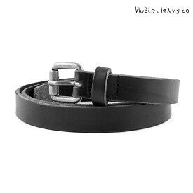 ヌーディージーンズ Nudie Jeans 正規販売店 メンズ ベルト DANSSON SLIM LEATHER BELT BLACK B01 180562